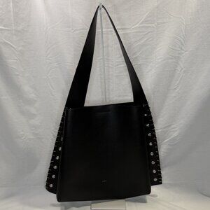 ARC Big Studded Bucket Bag, Black, Vegan Leather, NWT  #Moto